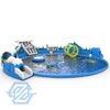 Scivolo gonfiabile con piscine, giochi d'acqua, piscine, parco acquatico gonfiabile