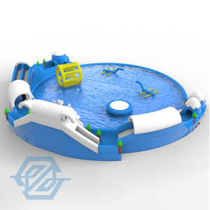 Scivolo gonfiabile con piscine, giochi d'acqua, piscine, parco acquatico gonfiabile