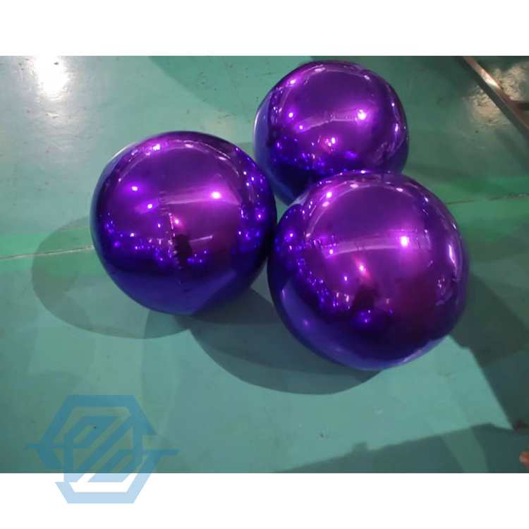 Palloncino gonfiabile viola con sfera a specchio per la decorazione di eventi di festa